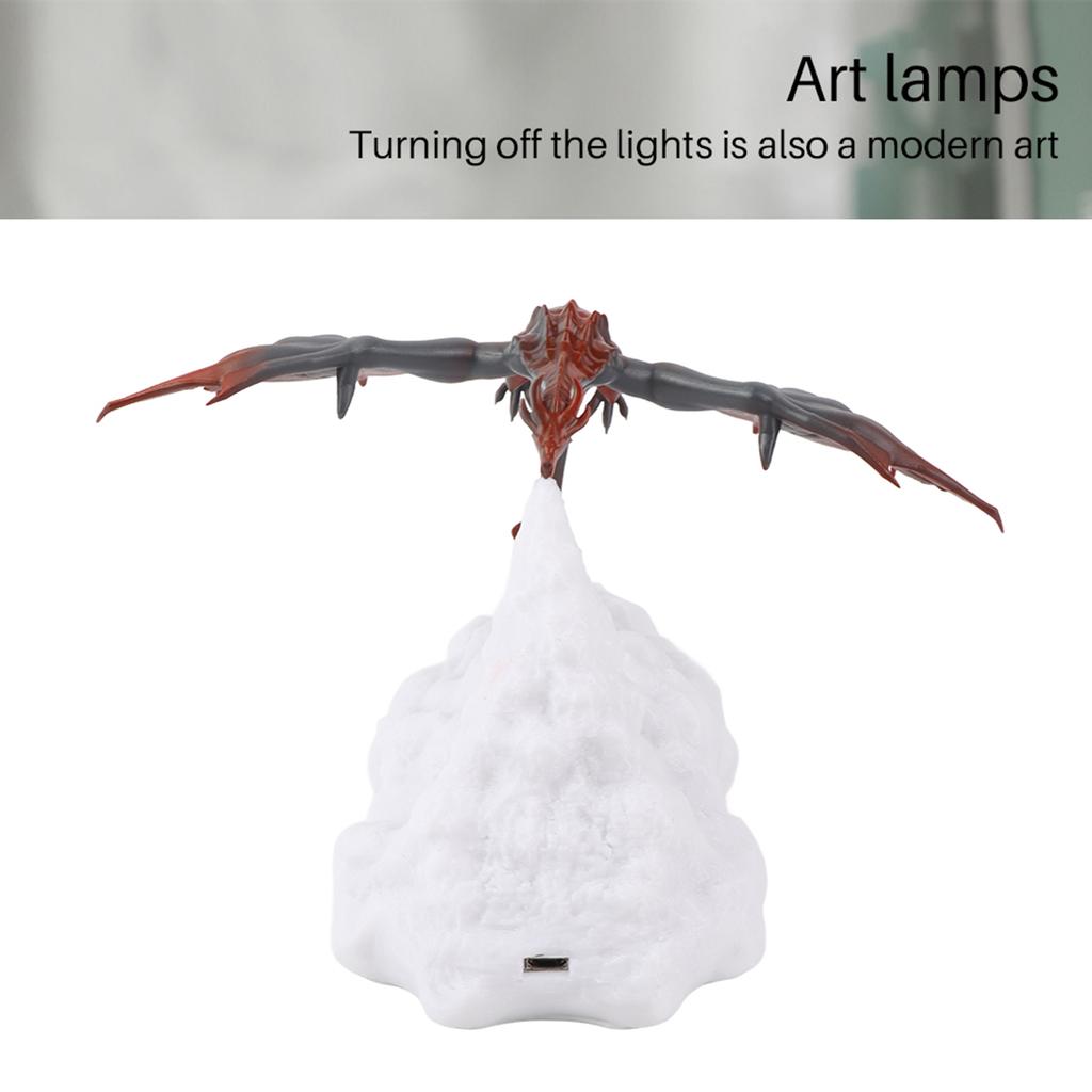 Rechargeable Night Light for Living Room with Dragon Lamp