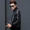 Men's High-End Sheepskin Baseball Collar Leather Jacket