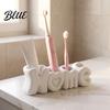 Toothpaste Holder for Style Multi Compact 4-Compartment Toothbrush Holder Counter HOME Organizer Modern Compartment Storage