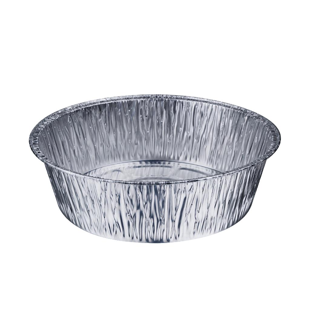 10 Inch Round Tin Foil Tray, Food Grade Thickened Round  Fryer Tin Foil Tray 10pcs