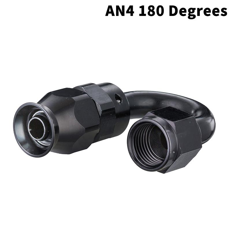 0-180 Degree An4 An6 An8 An10 Car Hose End Fitting Hose Adapter For Swivel Oil Fuel Line Aluminium Alloy