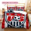 USA National Football Logo Pattern Bedding Home Decoration Birthday Gift (1 * Duvet Cover + 2 * Pillowcase, Without Core),fan Merchandise.