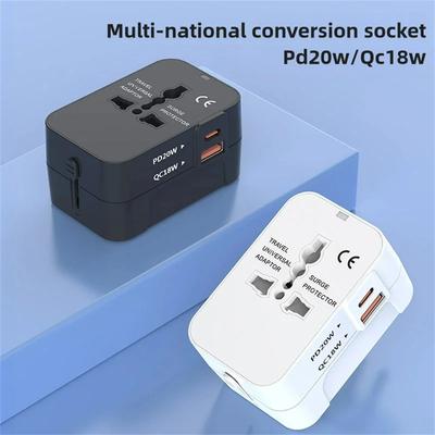 Multinationaler Reiseadapter Multifunktionaler Reiseadapter Universeller Adapter Weltweit EU UK US AU