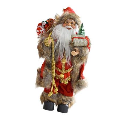 Red Santa  Doll Home Decoration Soft Fabric Finish Christmas Figurine For   Windowsill Figurine Display
