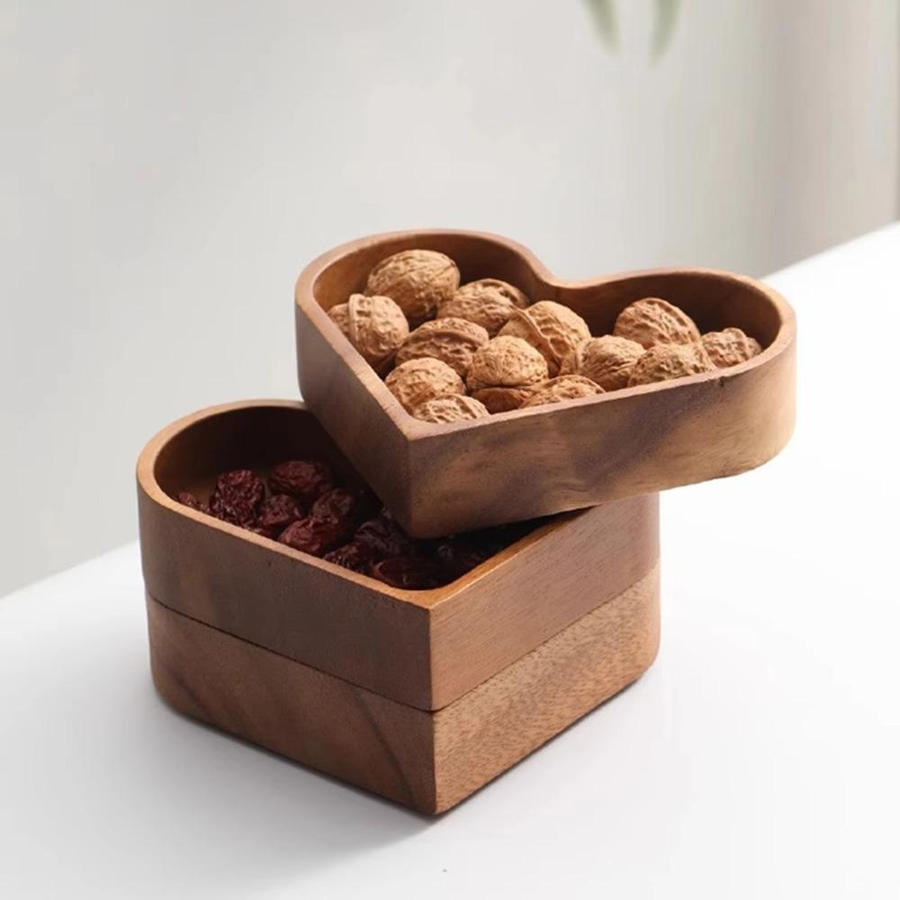 Durable Heart Shaped Plates Stackable Sushi Serving Tray Candy Dishes Decorative  For Dried Fruits