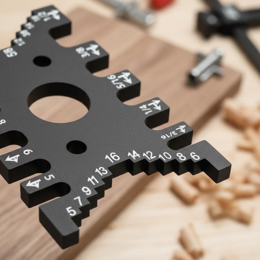 Table Saw Height Gauge Aluminum Alloy Table Saw Gauge Sturdy Precise Measuring for Woodworkers
