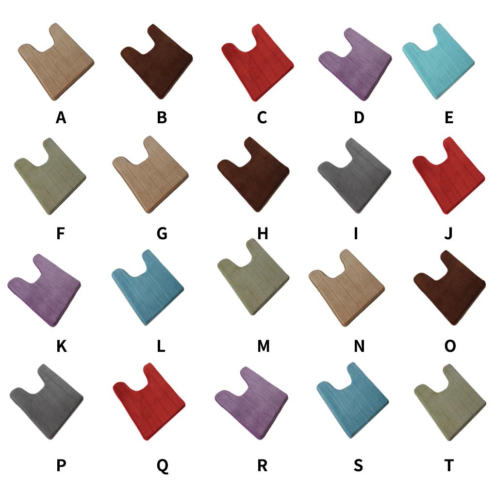 U-förmige Toilettenmatte Wasserabsorbierend Rutschfest Elastisch Hautfreundlich Badezimmerteppich Pad Badeteppich Duschschutz Haushalt Zuhause