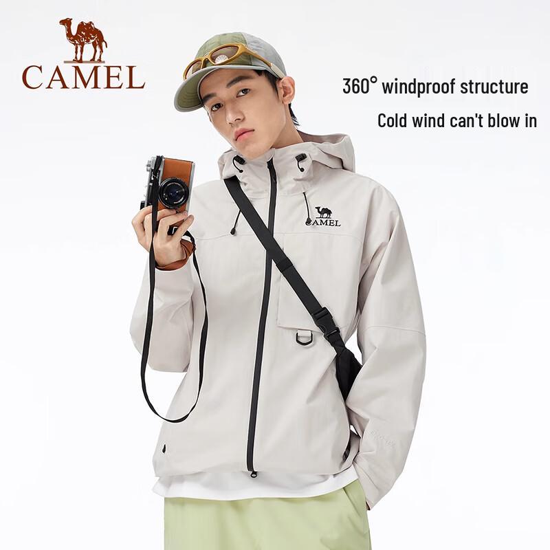 CAMEL Men's 2025 Lightweight Windproof Waterproof Urban Field Jacket