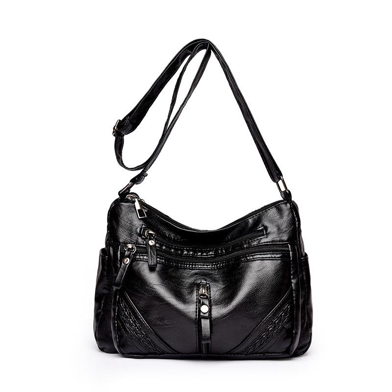 

Женский рюкзак, Одноплечная сумка кроссбоди большой вместимости, Сумка для мамы среднего возраста чёрный