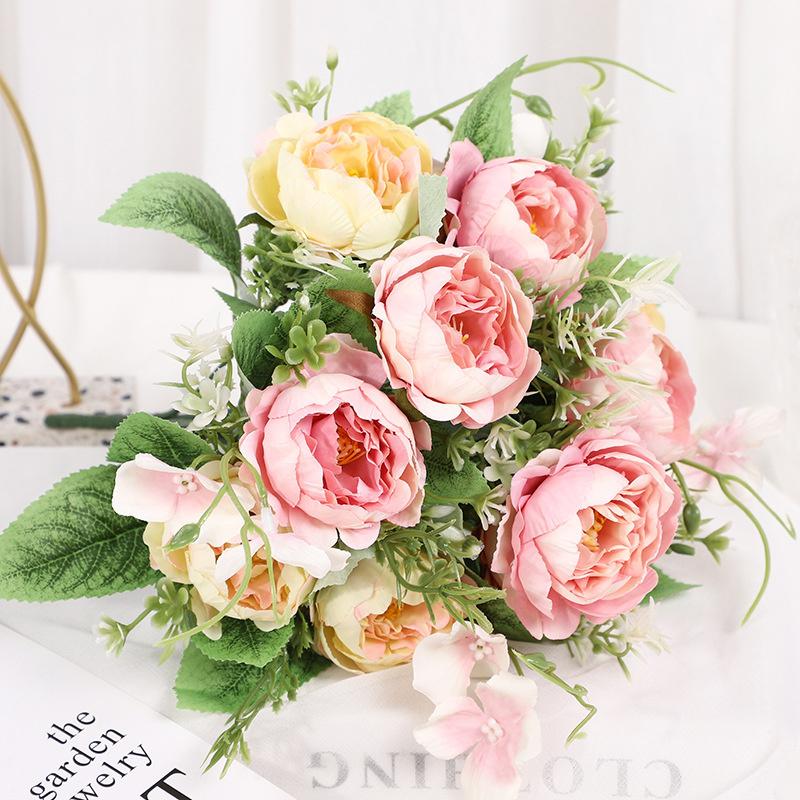 2PCS Artificial Flower Bouquets – For Indoor/Outdoor Gardening, Weddings, and Home Decor