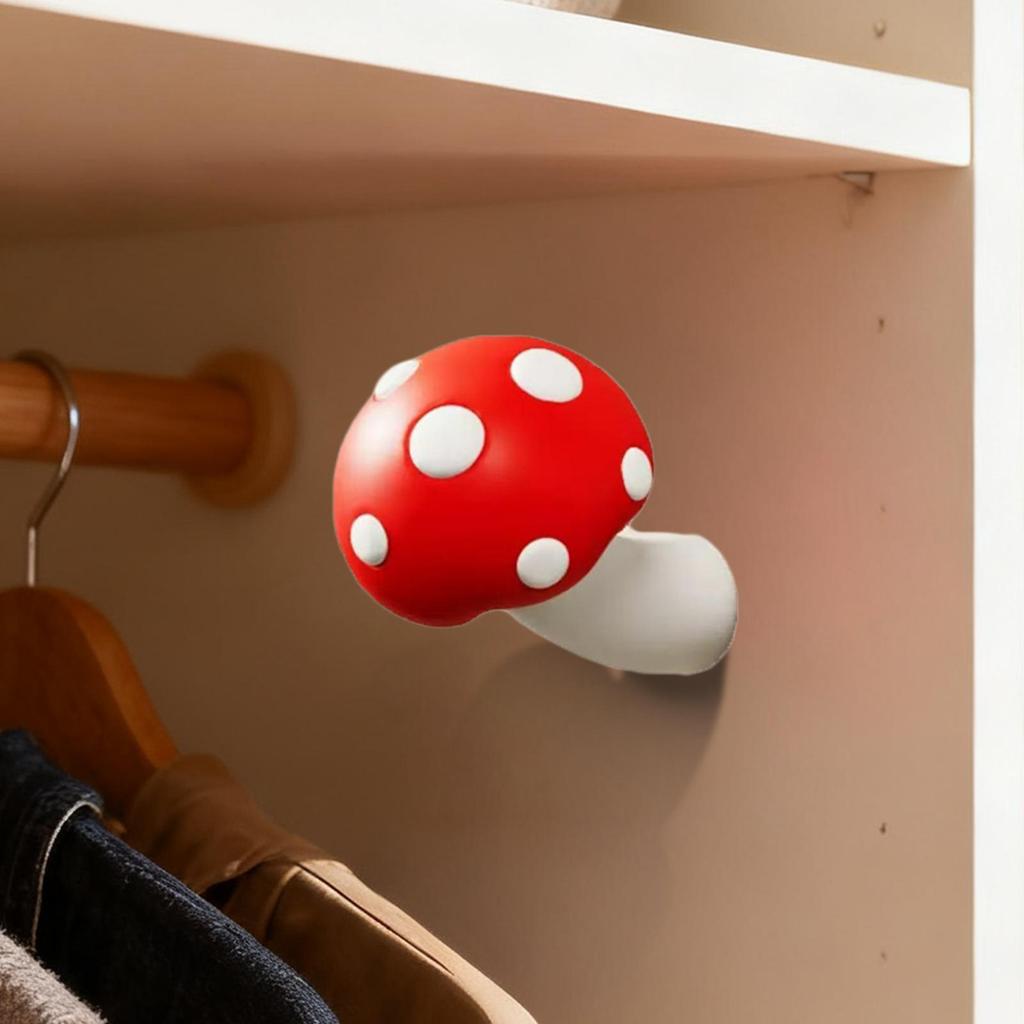 New Hanging Shelves Mushroom Clothes Hat Hook Bathroom Hanger Self-adhesive Wall Decoration Finishing Home Storage Hook