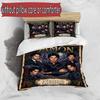 3-teiliges Bettbezug-Set (1 * Bettbezug + 2 * Kissenbezug, ohne Kern), Benutzerdefinierter Name Damon Salvatore Muster Bettwäsche-Set, Heim Schlafzimmer Dekor Geschenk
