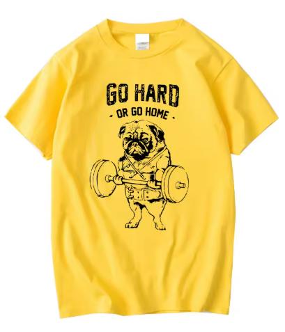Cotton Blend Casual Pug Life Unisexs T Shirts Fashion Go Home or Go Hard Unisex Tshirt Tops Unisex Loose Male Tshirt Casual Summer Tshirt