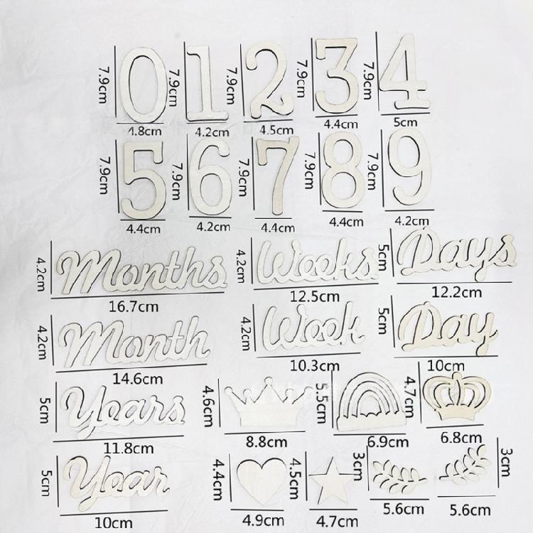 Personalizing Nursery Decors Wood Milestones Number Word Photography Props Baby Growth Trackers Safe Nontoxic Design