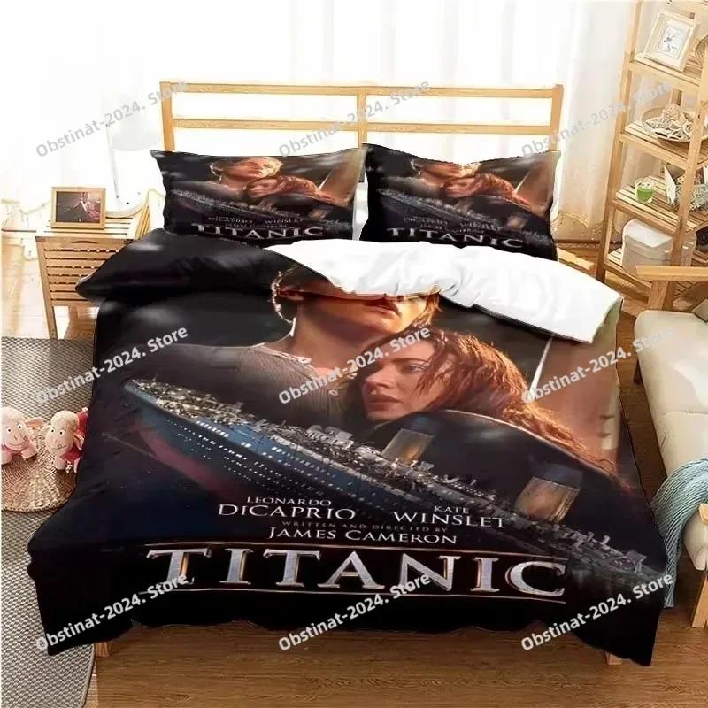 Top Movie Titanics Bedding Set Printed single Comforter Quilt Bed Cover Duvet Cover Pillow Case 3 Pieces Set For Kids Adult Size