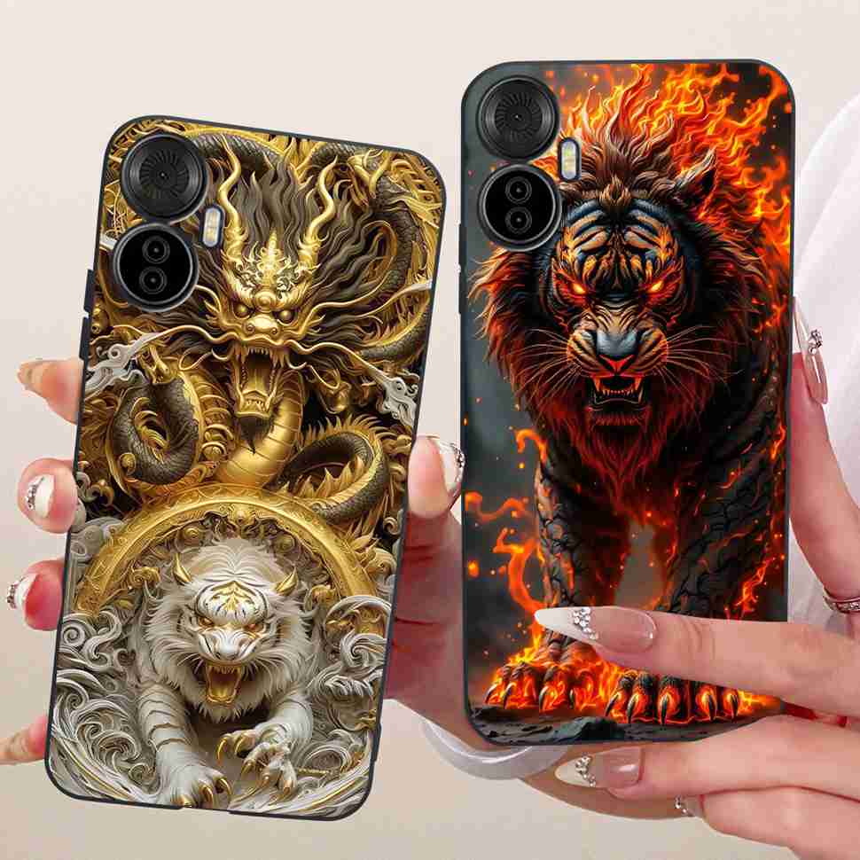 For Itel S18 Pro 6.6" Case Simple Style Pop Patterns Silicone TPU Black Cover Shockproof For ITEL S18 Pro S18pro Phone Cases