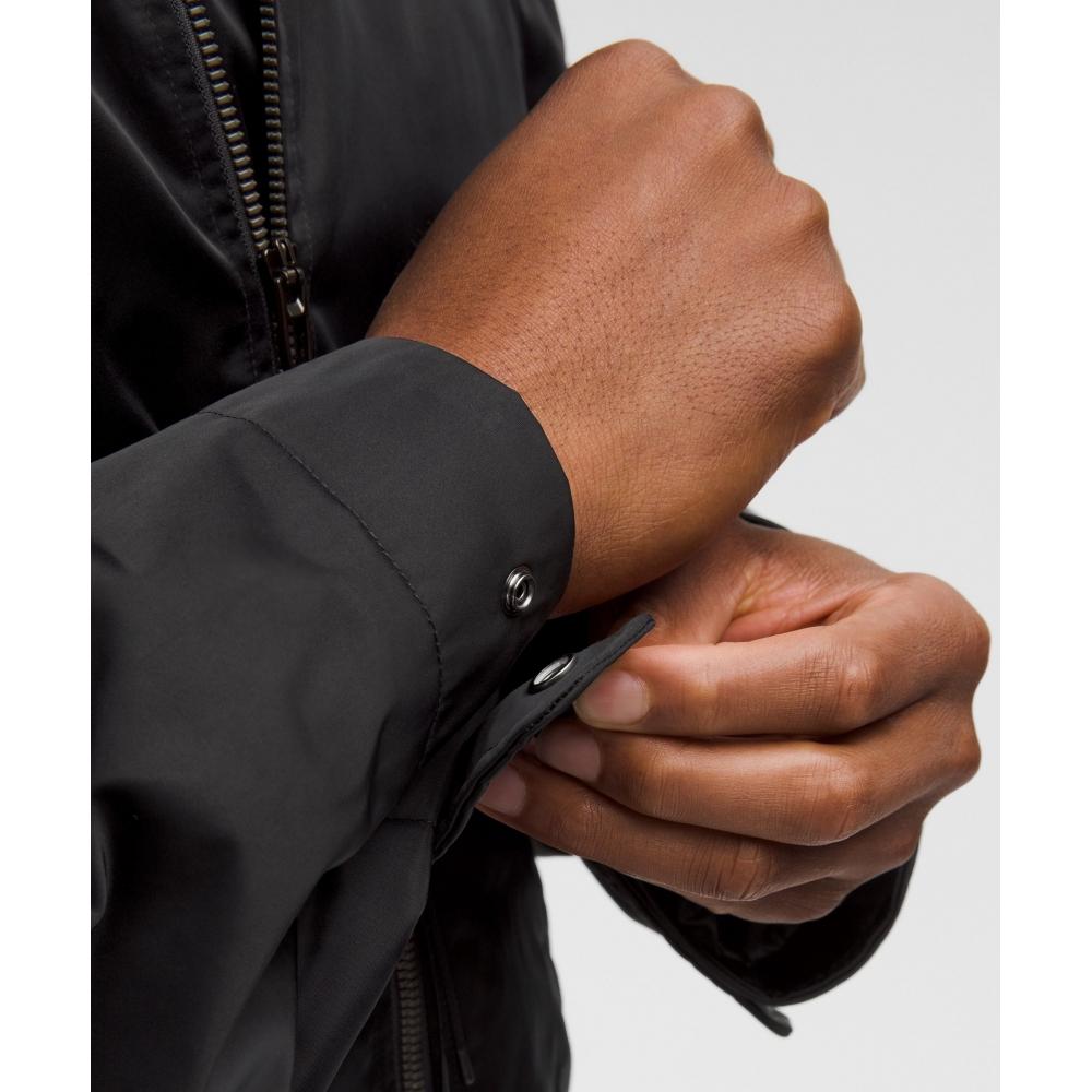 Lululemon Taffeta Removable Hood Collared Jacket  Slnsh Collection Black