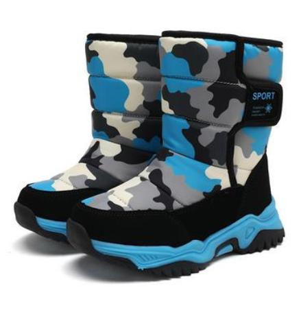 Children Snow Boots Winter Warm Lined Thickened Outdoor Footwear For Boys And Girls