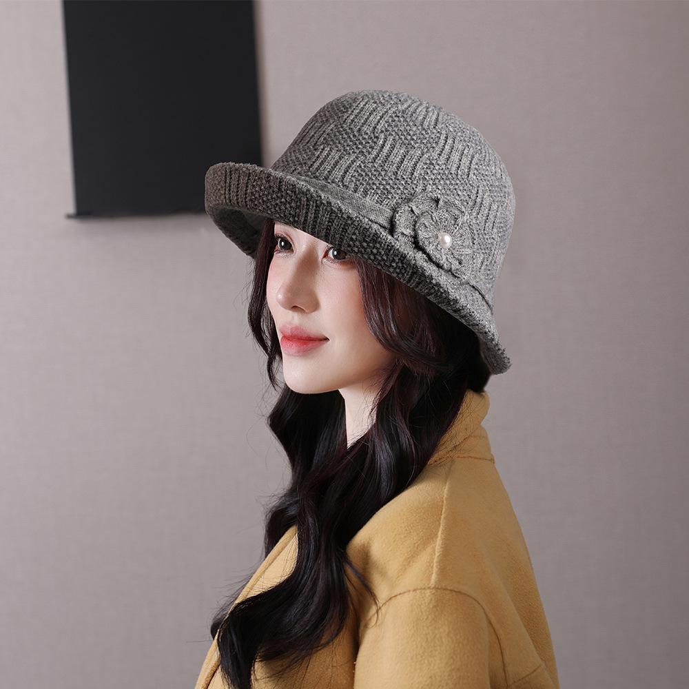 

Женская винтажная вязаная панама 1920-х годов - зимняя шляпа-котелок для рыбака, круглая панама для женщин One size серый