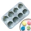 8 Holes Rose Flower Silicone Molds Handmade Soap Candle Silicone Mold DIY Cake Chocolate Baking Tools Ice Cubes Making Mould