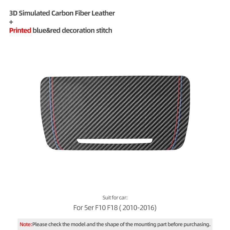 

For BMW F10 F18 Series 5 Made of Alcantara Center Console Storage Box Cover Trim Performance Sticker Car Interior Accessories Carbon Fiber Leather