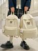 Girl Backpack For School With Breathable Nylon Material And Stylish Splicing Design