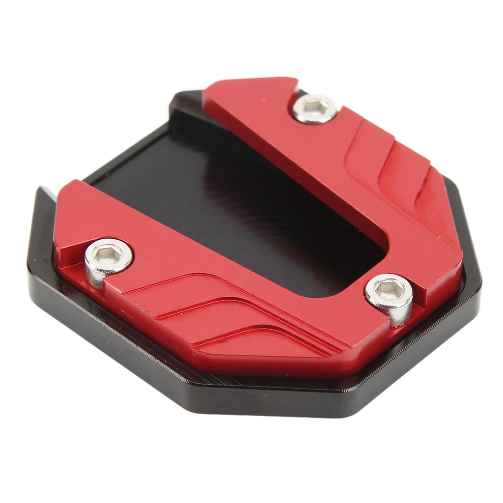 Motorcycle Side Stand Plate Pad High Strength Kickstand Pad Plate Support Accessory Red