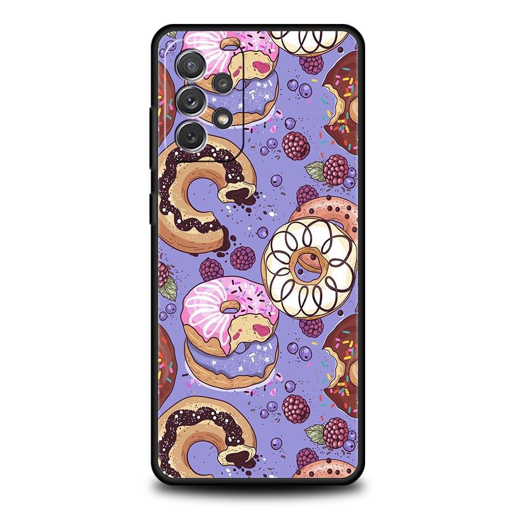 

Phone Case for Samsung Galaxy A13 A15 A17 A07 A21S A22 A23 A25 A31 A73 A32 A52 A52S A41 5G Soft TPU Shell Donuts Cute Fundas Bag Samsung A32 5G