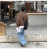 Men's Autumn Punk Brown Distressed Leather Motorcycle Jacket with Turn-Down Collar