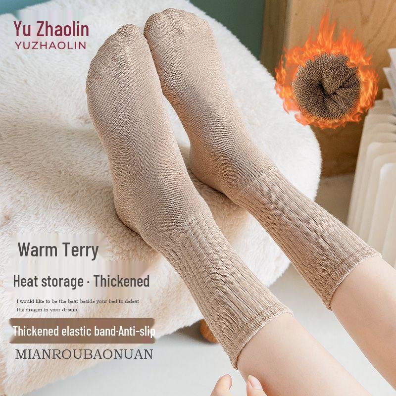 Women s Thickened Terry Mid-Calf Socks (5 Pairs) M