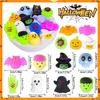 Halloween Gruppenteigknetmusik, Entspannende Fingerfreigabe-Spielzeuge, Geist Fledermaus Kürbis Quetsch- und Druckentlastungs-Artefakt