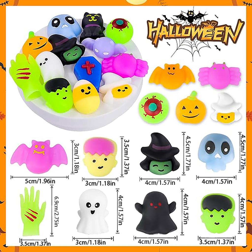 Halloween Gruppenteigknetmusik, Entspannende Fingerfreigabe-Spielzeuge, Geist Fledermaus Kürbis Quetsch- und Druckentlastungs-Artefakt