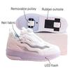 Charging LED Light up Roller Skates Walk Shoes with Wheels Rotation Button for Children And Adults Single Row Insole Game