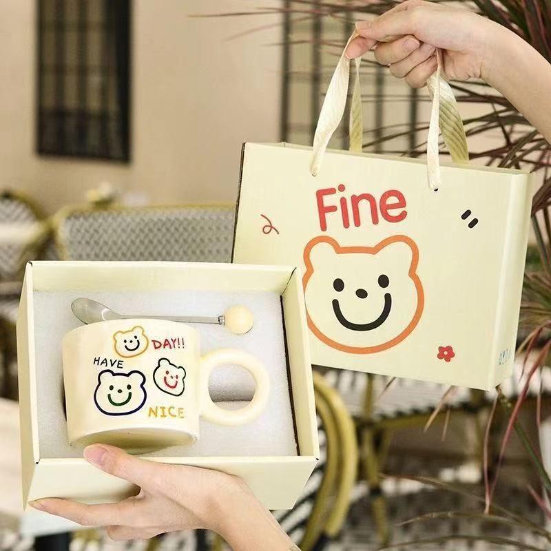 Cute Frog Cartoon Ceramic Cup Set - Creative Children's Souvenir Gift