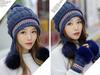 Knit Cable Pom Knit Winter Cold Weather Snow Warm Knit Hat [Gergeous] Women's Hat, Knit, Pom, Gloves, Cap, Wear, Protection, Play, (FREESIZE Navy)