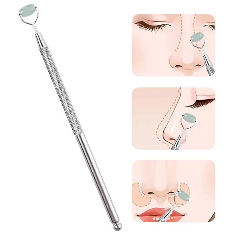 

1set Anti Wrinkle Facial Skin Care Beauty Tools Stainless Steel Gua Sha Board Jade RollerEye Massager Face Lifting Tighten Pen