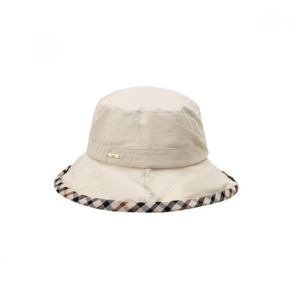 Daks Ivory Check Bicolor Cotton Linen Bucket Hat Dbhe3e123i2
