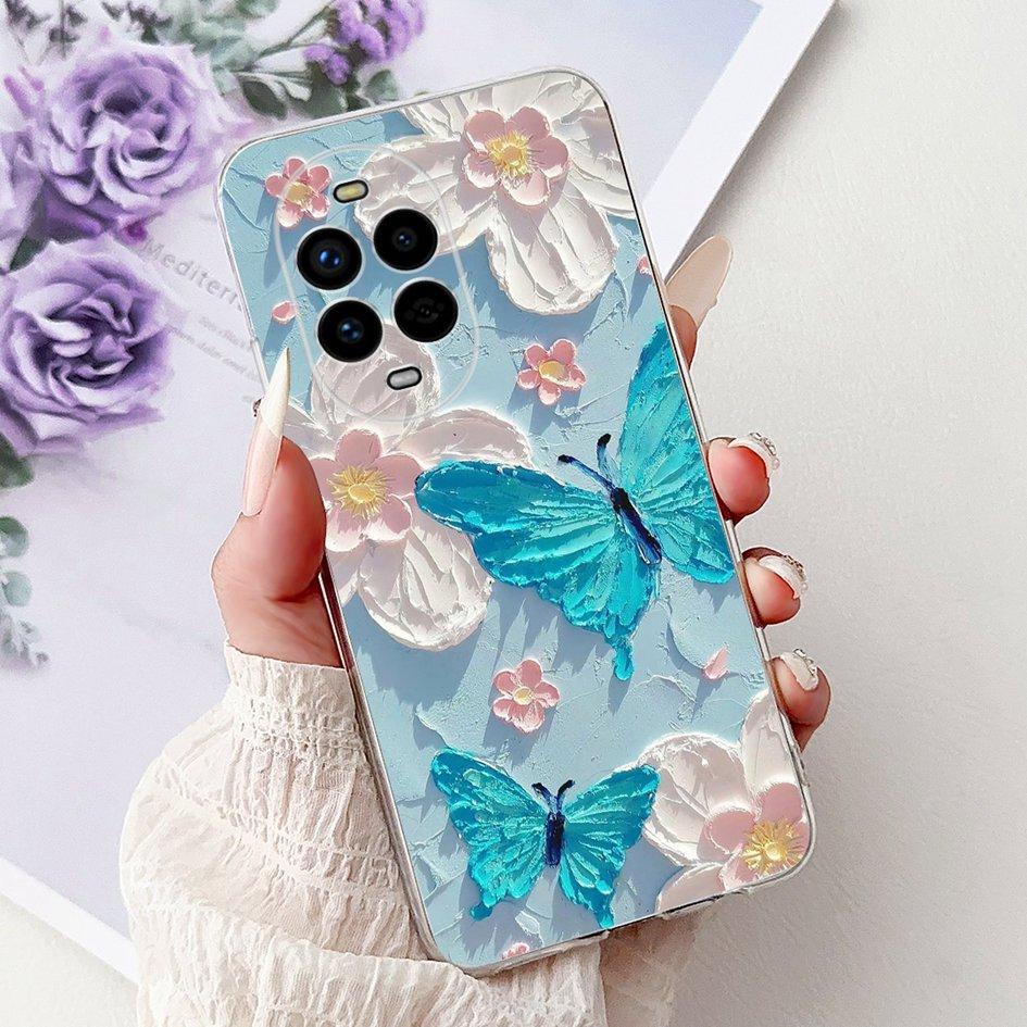 For Huawei Nova 13 Case Nova13 5G Cover BLK-AL80 Funda Popular Flower Butterfly Soft Clear Silicone Cases For Nova 13 Pro Bumper