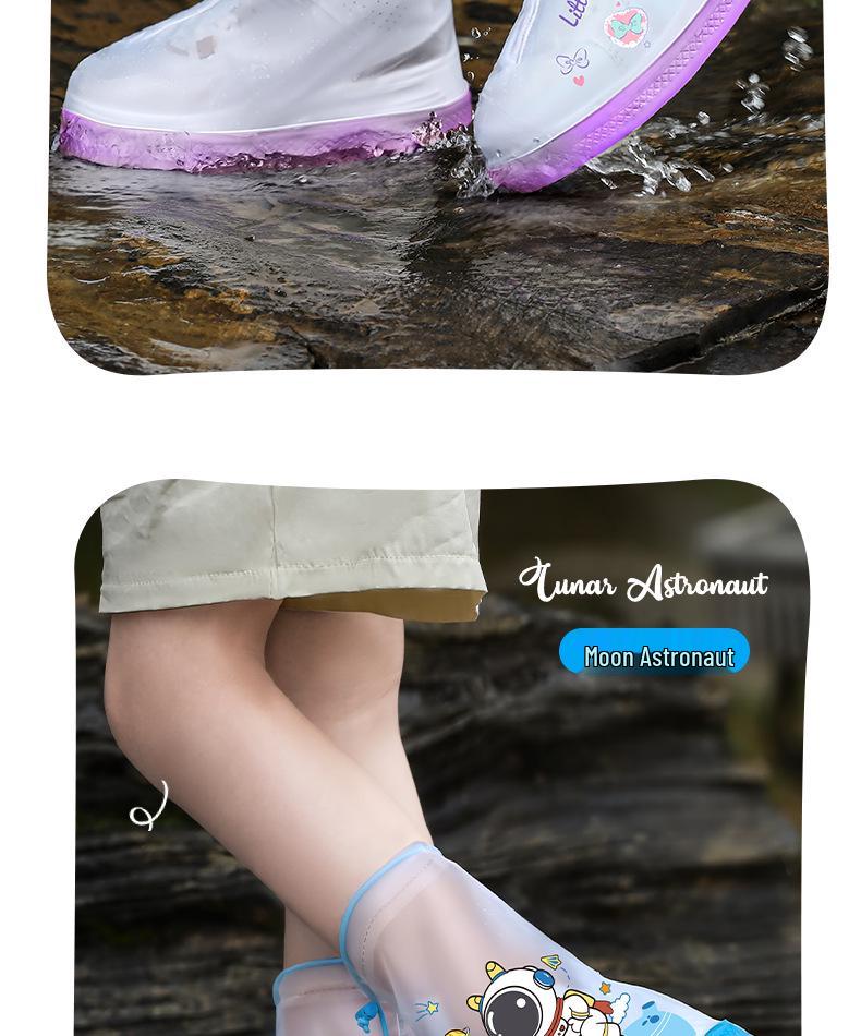 Mei Kids' Waterproof Non-slip Rain Shoe Covers for Boys & Girls - Durable, Thickened Overshoes.