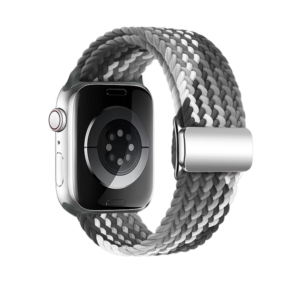 Geflochtenes magnetisches Nylonarmband für Apple Watch Band 44 mm 40 mm 45 mm 49 mm 41 mm 38 mm Armband mit magnetischer Schnalle iWatch Serie SE 7 3 5 6 8 Ultra