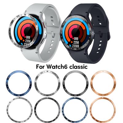 Für Watch 6 Classic Smartwatch Lünette Metallgehäuse Abdeckung Schutz Kleberahmen Ringabdeckung Kratzfeste Hülle Modisch