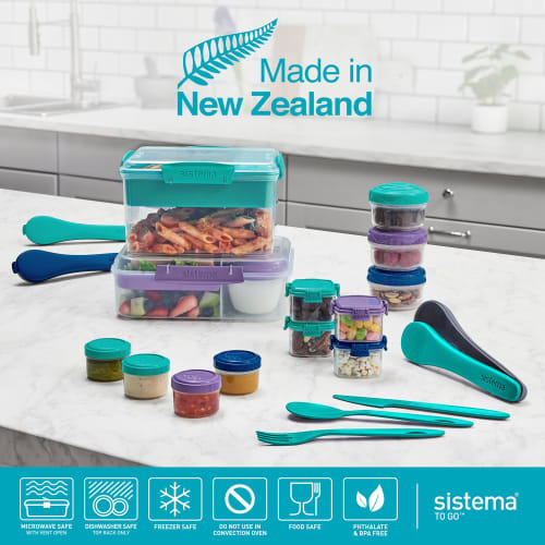 Sistema Dressing Pots To Go Containers - 4 x 35 ml by Sistema