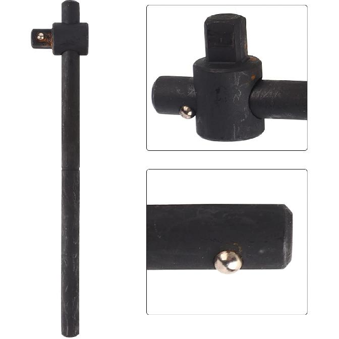 Wrench, Sliding T Handle Socket Wrench,Chrome Molybdenum Steel Breaker Bar Wrench for Vehicle Maintenance and Repair DIY (1/2 inch sliding rod)