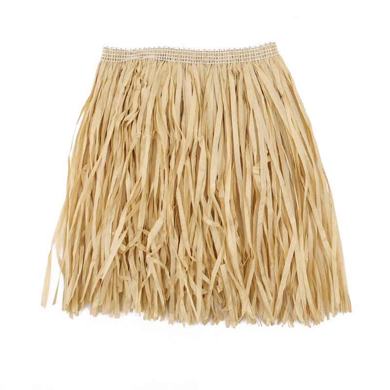 Eco-friendly Raffia Paper Grass Skirt in Straw Color Raffia Paper Skirt