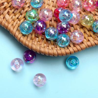 Home Party Supplies DIY Schmuckherstellung Acryl Runde Bastelzubehör Mode Candy Farbe 80-500 Stück 4/6/8mm AB Farbe Anhänger Lose Perlen