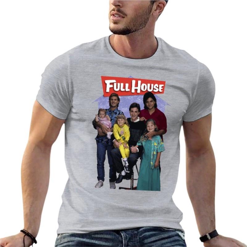 

Full House Tv Series Movie Poster 1987 Oversized T Shirts Printed Mens Clothing Short Sleeve Streetwear Large Size Top Tee 4XL