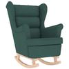 VidaXL Rocking Chair Dark Green 74x90x102 Cm Fabric, Chair, Lounge Seat, Rocker, Lounge Chair 4016924