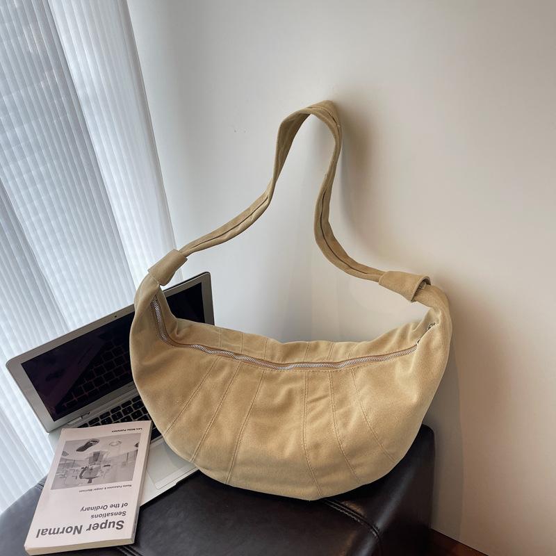 Lazy Wind Bag Women's New Large-capacity Casual Dumpling Bag Niche Retro Shoulder Messenger Bag