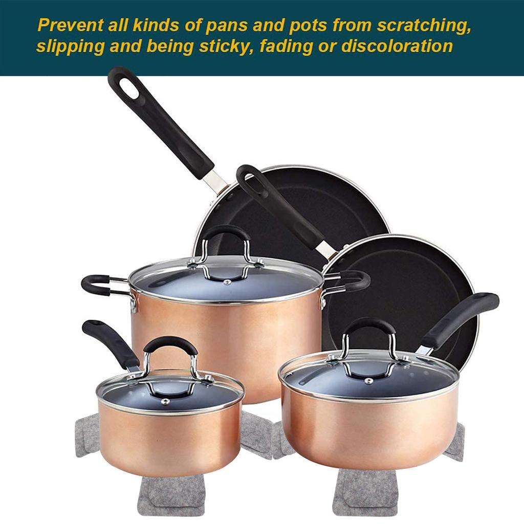 Pot Pan Protectors for Stacking Protecting Your Cook Set of 4 Different Sizes