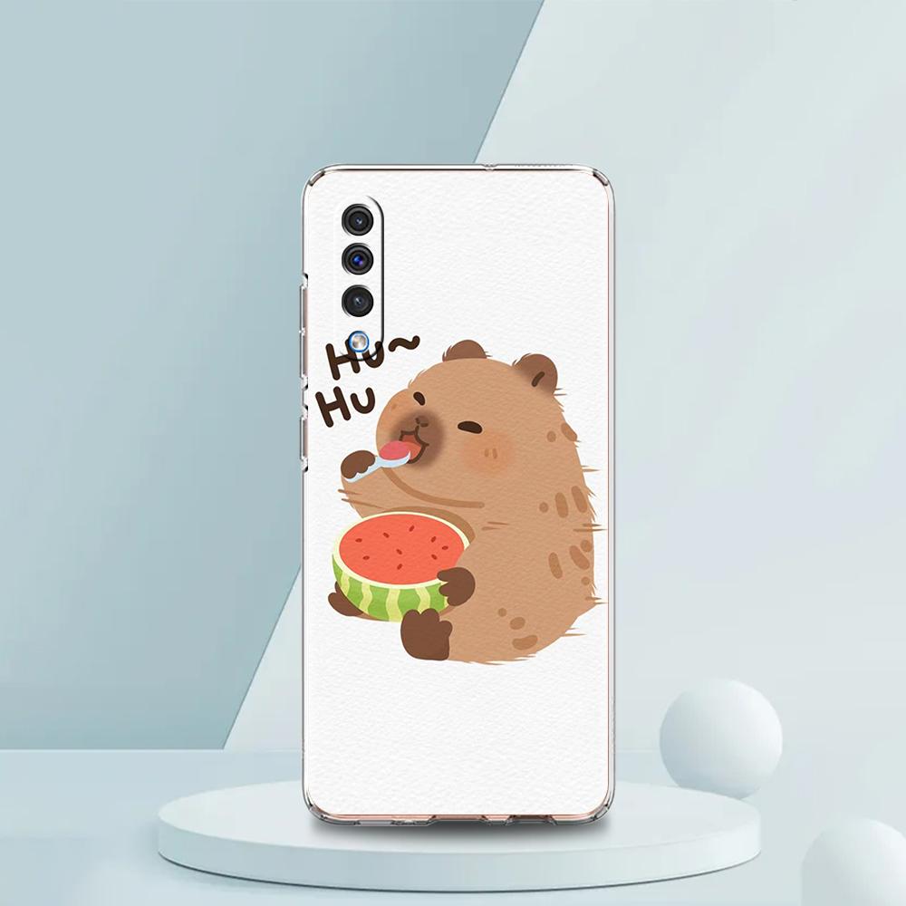 Cartoon Capybara Transparent Phone Case for Samsung Galaxy A12 A50 A52 A70 A40 A10 A20 A30 A02 A03S A04 Cover Silicone Shell Bag